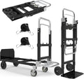 3-in-1 Folding Hand Truck, 500 lb Heavy Duty Steel Dolly | Convertible Hand Truck Dolly with Telescoping Handle