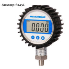 MEASUREMAN 3-1/8" Dial Size, Digital Pressure Gauge, 0-300psi/bar/Mpa/Kpa, 1/4" NPT Lower Mount, 0.25% Accuracy