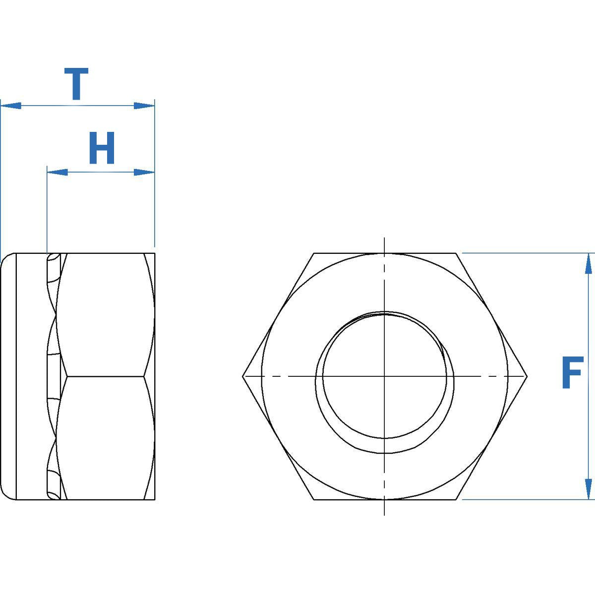 Fullerkreg 10-32 Nylon Insert Hex Lock Nuts