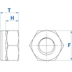 Fullerkreg M6 x 1mm Self-Locking Nylon Insert Hex Lock Nuts