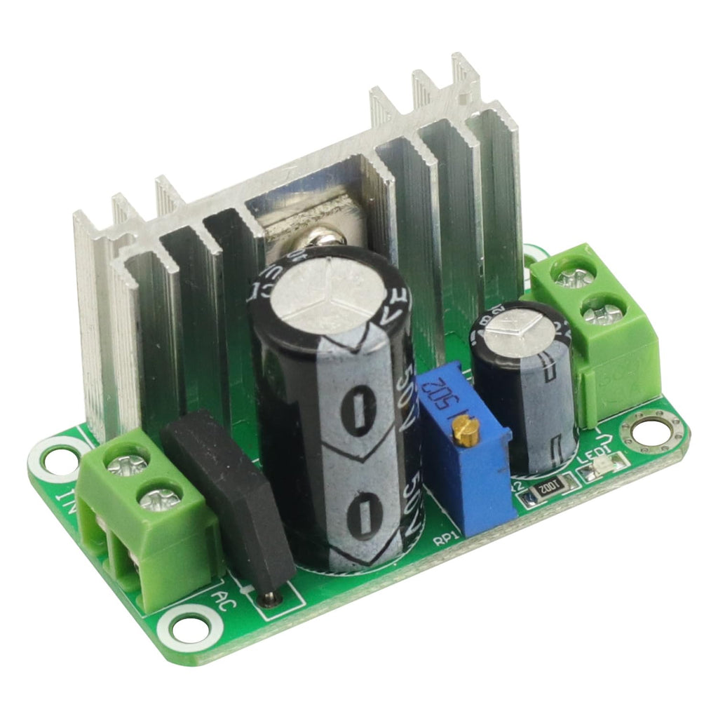2PCS LM317 AC DC-DC Adjustable Converter Buck Step Down Circuit Board Module Linear Regulator Power Supply Rectifier Filter