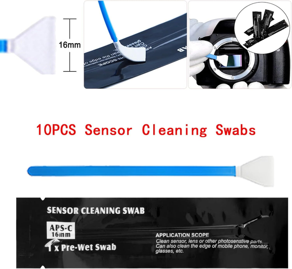 Professional Camera Cleaning Kit(38 pcs) - Including Lens Paper/Blower, APS-C Clean Swabs, Microfiber Cloths, Lens