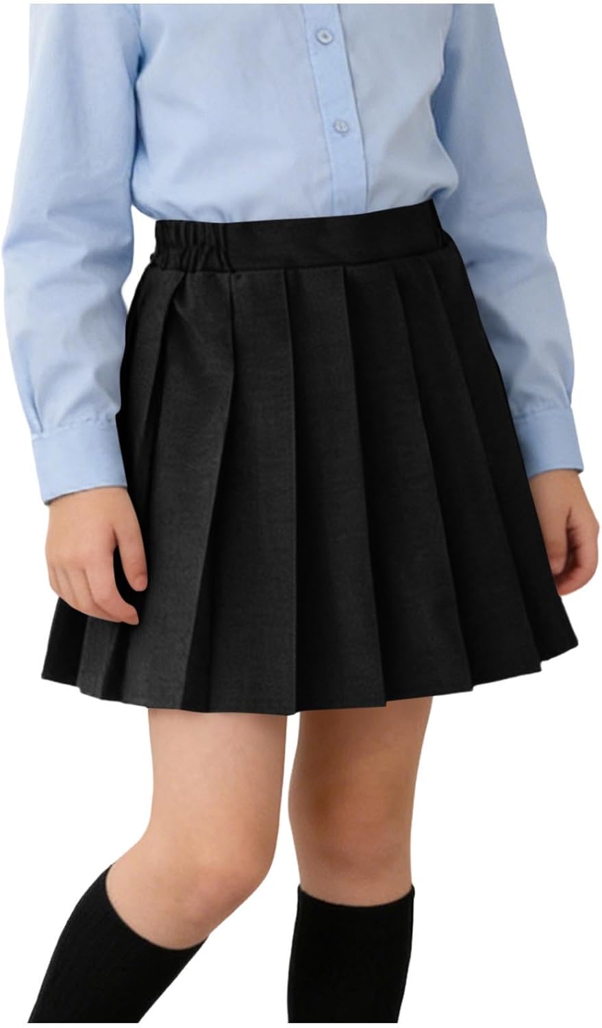 School Uniform Skirts for Girls Adjustable Waist Pleated Skorts Summer Pull-On Athletic Tennis Mini Skirt Dresses