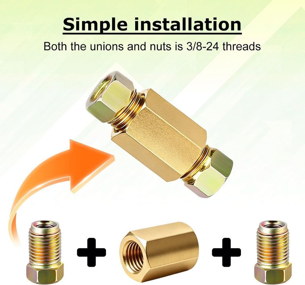 12 Piece 3/16 Inch Brake Line Fitting Kit