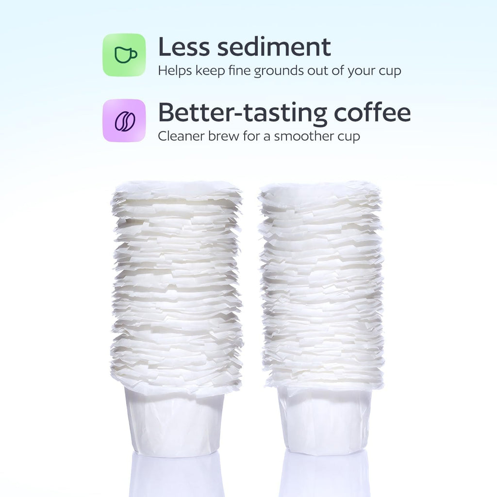 100 Disposable K Cup Filters for Keurig Reusable K Cups, Coffee Paper Liners for Refillable Pods, Smoother Coffee