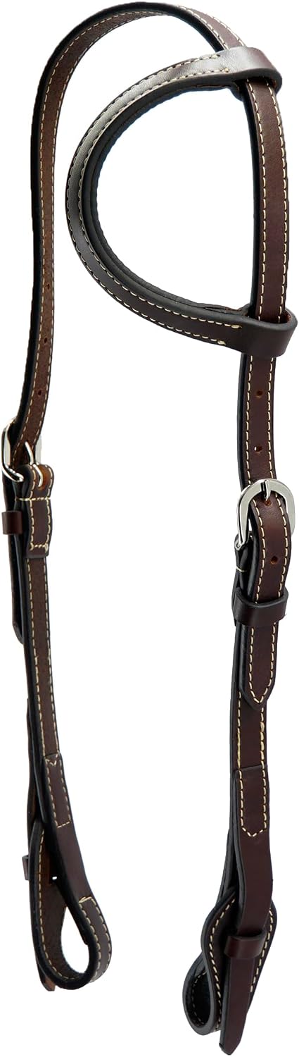 Western Working Tack Quick Change Browband Headstall Adjustable Bridle for Ranch Riding, Training & Shows - Premium