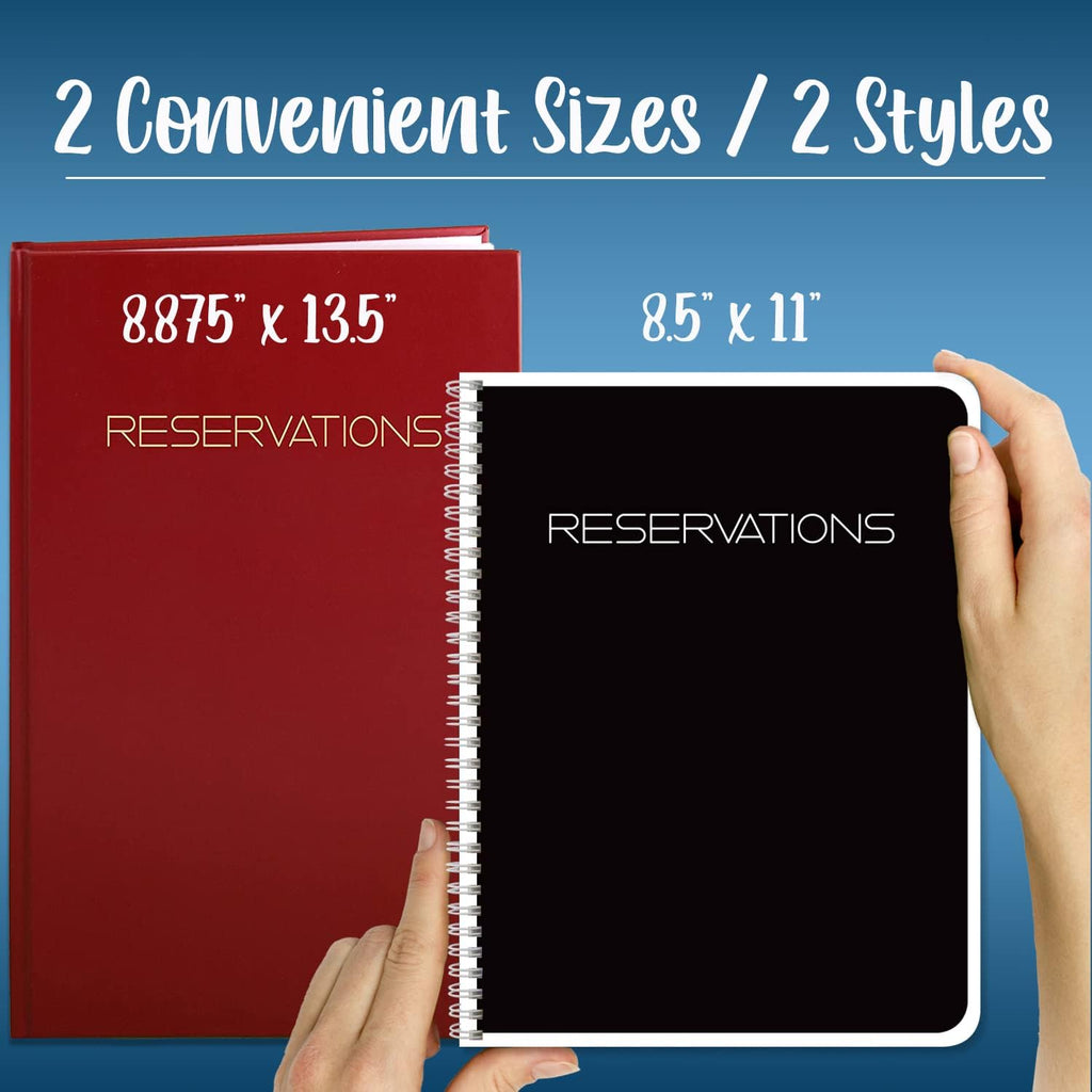 Restaurant Reservation Book, Red, Hardbound, 408 Pages
