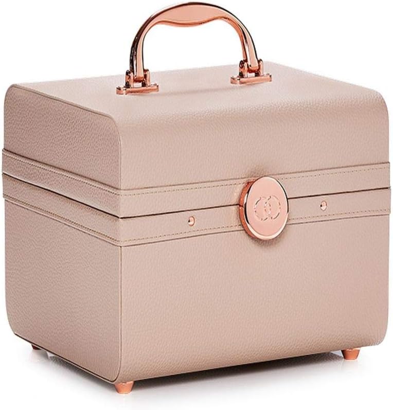 Life & Style Small Train Case, Makeup Cosmetic Case Organizer Small Train Case,Cream White