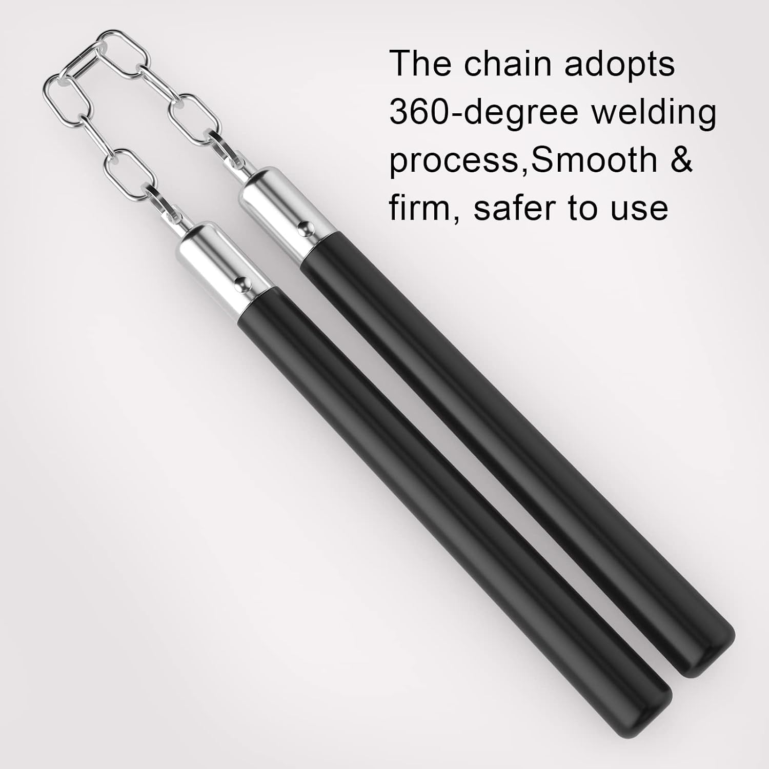 Nunchucks - Safe Solid Rubber Training Nunchucks/Nunchakus with Steel Chain, Suitable for Adults, Professionals to