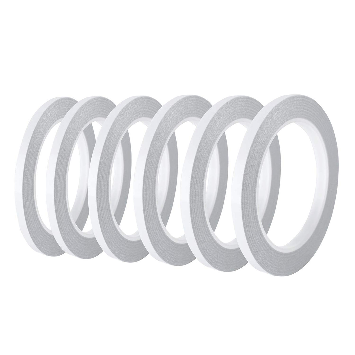 Double-Sided Tape, 6mm Width, 8 Rolls Tear-by-Hand Tape
