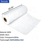 Air Cushion Film 4 Rolls x 985ft, Size 15.7inch x 11.8inch