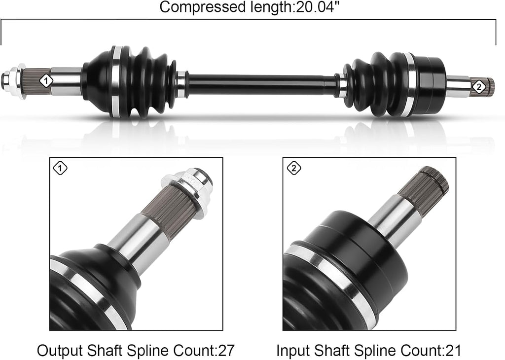 Front Passenger Driver Side CV Axles For 2007-2013 For Yamaha Grizzly 700