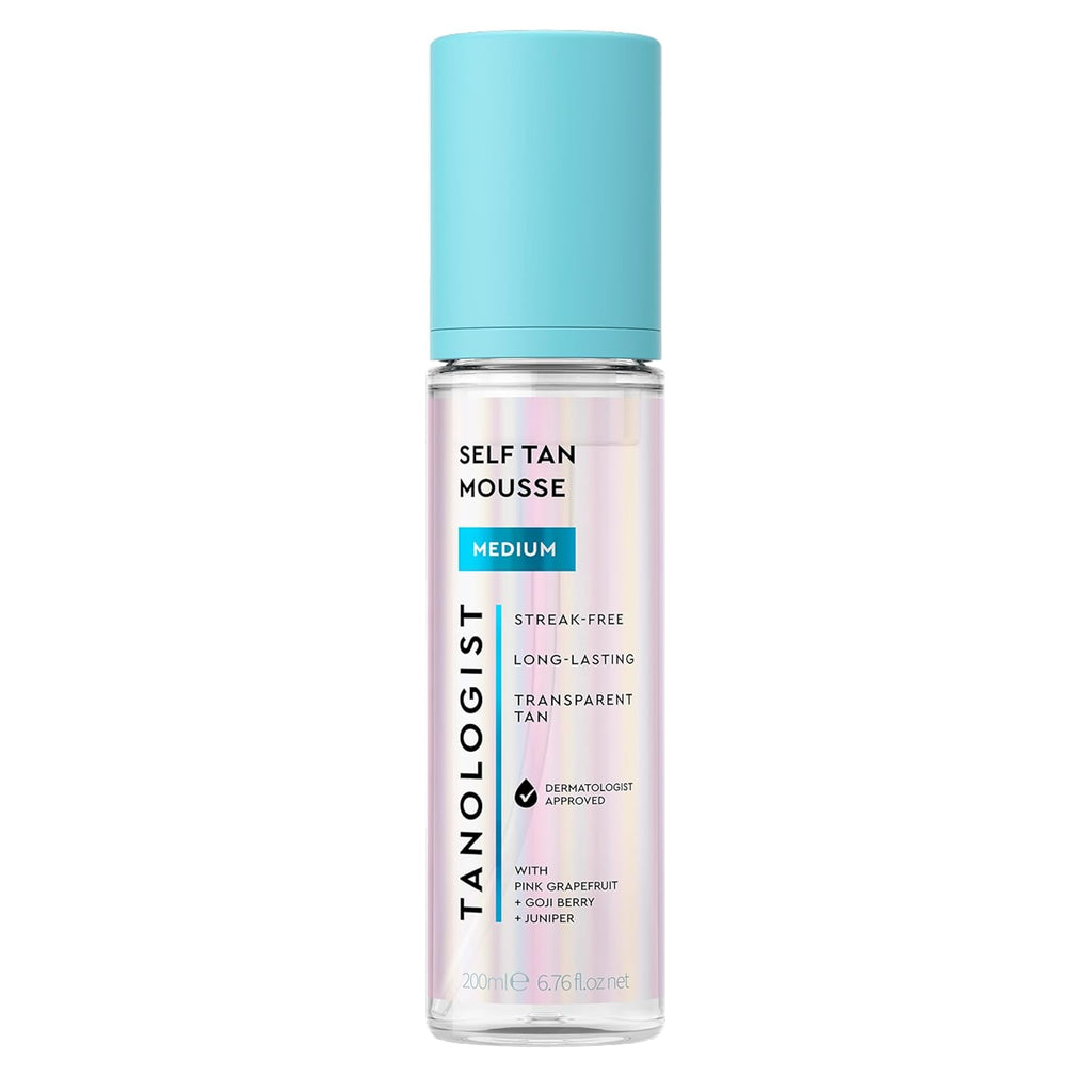 Medium Self Tan Mousse, Streak-Free, Natural Glow, 6.76 oz | Self tanner for summer, quick-dry mousse, express tan