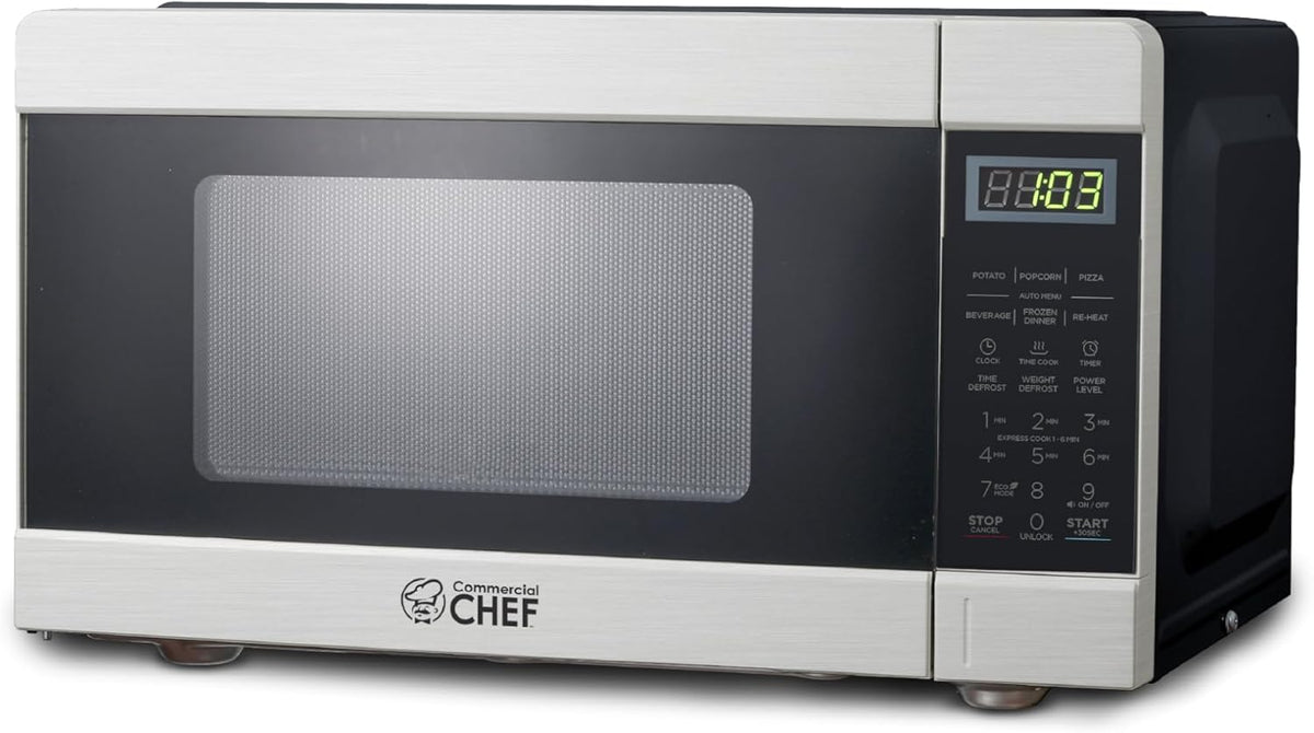 0.9 Cu. Ft. Countertop Microwave Oven, CHM009 | Touch Controls with Digital LED Display, 900W Small Microwave, 10”