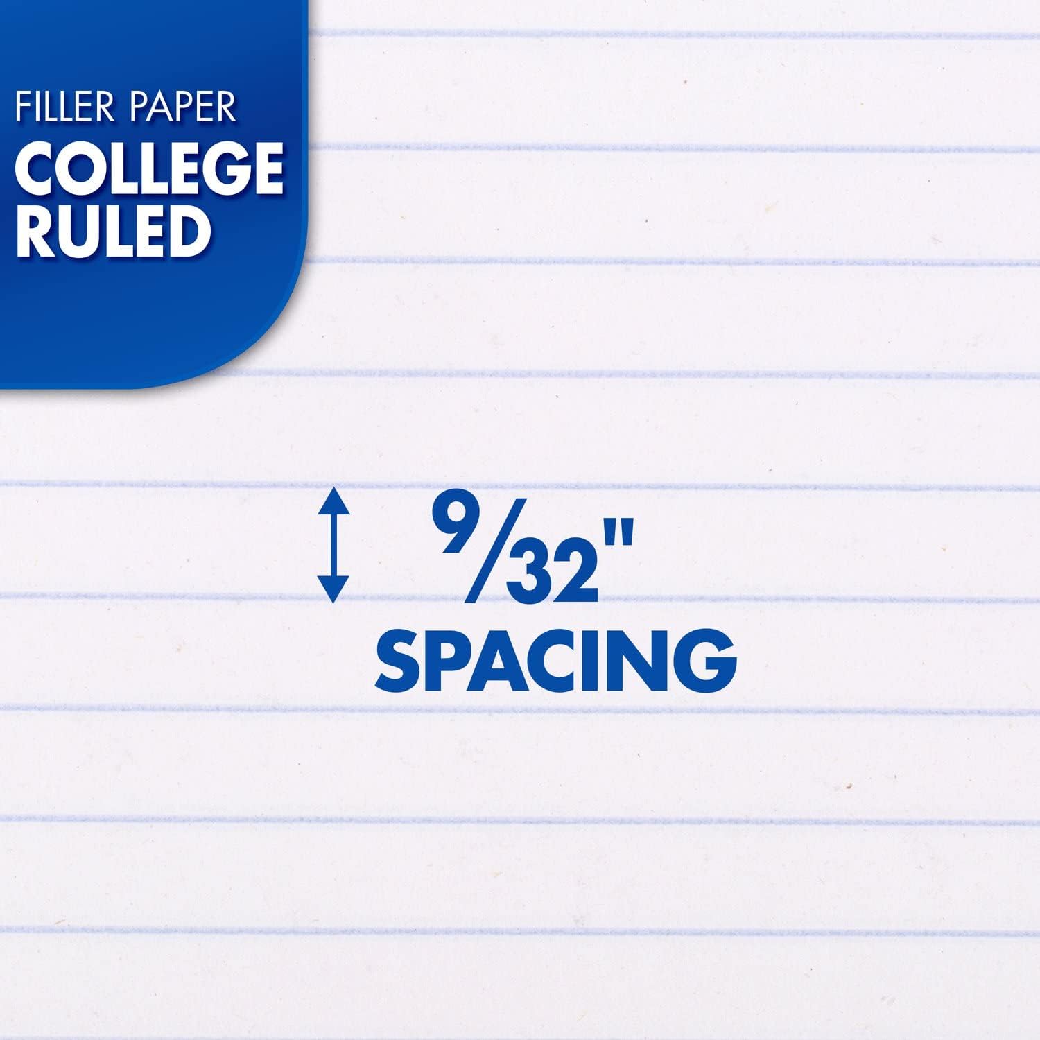 Loose Leaf Paper, Notebook Paper, College Ruled Filler Paper, Standard, 8 x 10.5, 200 Sheets (15326)