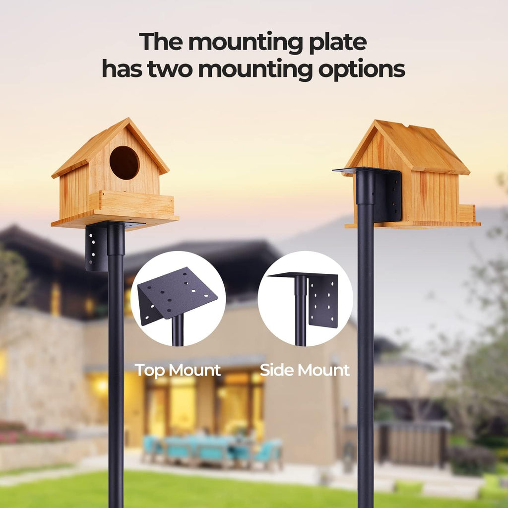 92 Inch Bird House Pole Mount Kit, Adjustable Heavy Duty Feeder Pole for Outdoors, Feeding Station With Squirrel