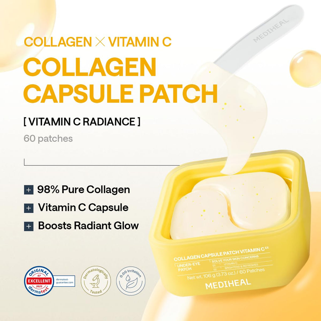 Vitamin C Collagen Capsule Eye Patches (60 Count) Radiance & Glow