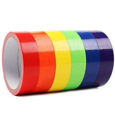 Colored Duct Tape 6 Rolls, 1 Inch x 30 Yards Each - Vibrant Color Variety Pack for Crafts, Repair, Organizing & Decor