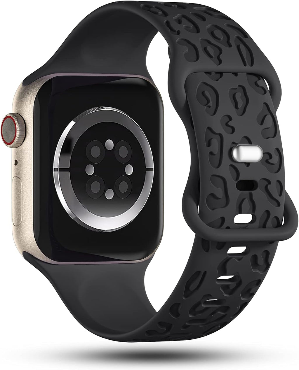 Engraved Bands Compatible with Apple Watch Band 40mm 41mm 38mm 42mm 44mm 45mm 46mm 49mm, Leopard Pattern Soft