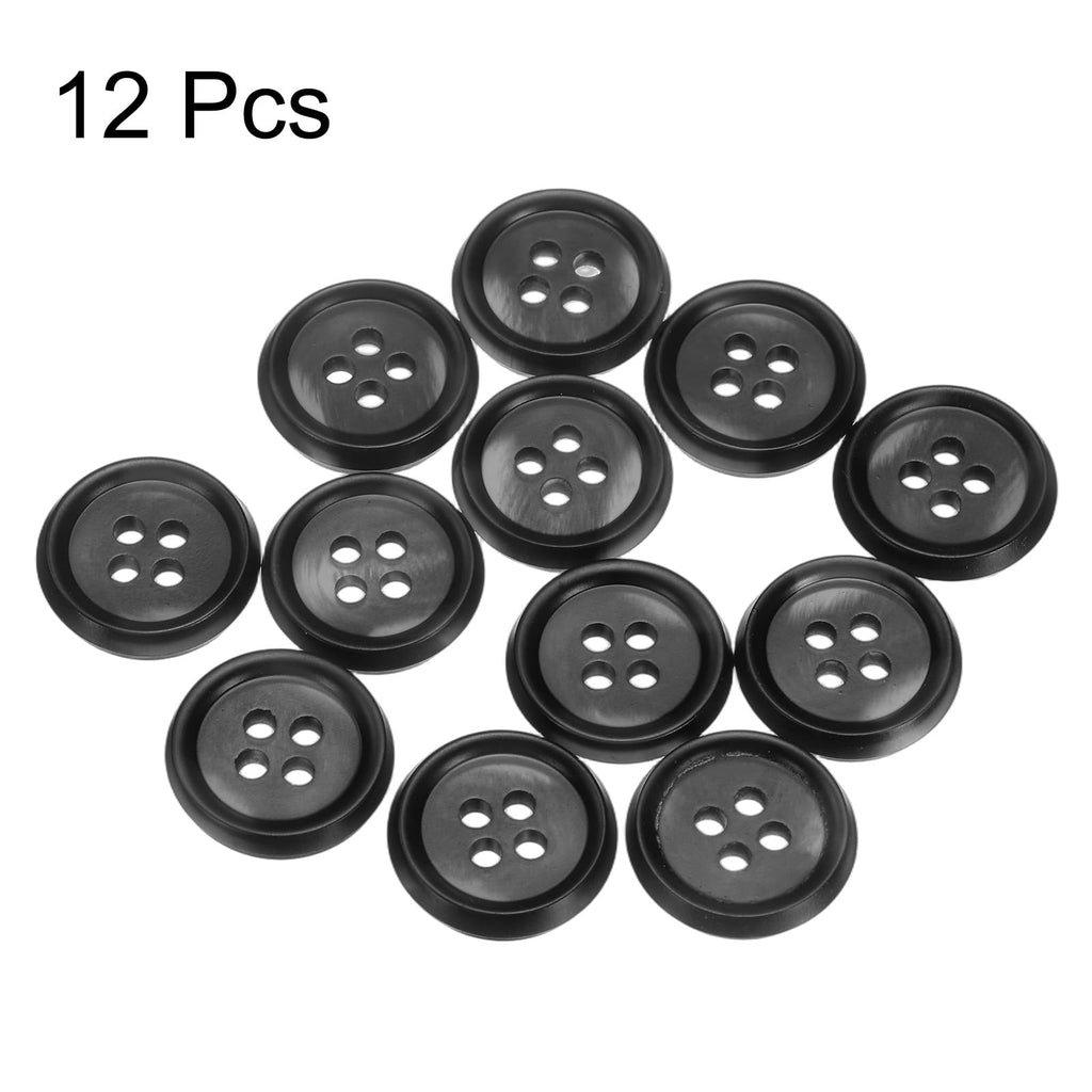 12pcs Round Sewing Button 5/8" 4 Holes Craft Buttons