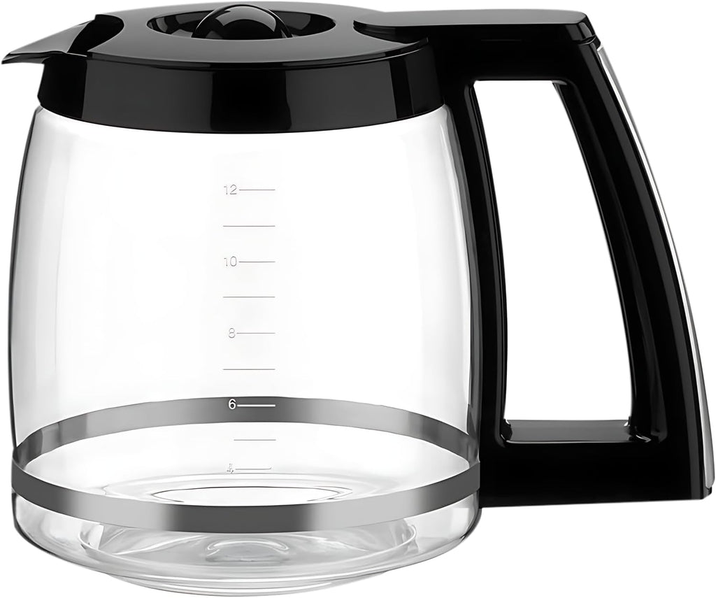 12-Cup Glass Carafe Replacement for Cuisinart Coffee Maker Models DCC-1200, DCC-1100BK, DCC-2650, CHW-12, CHW-12P1