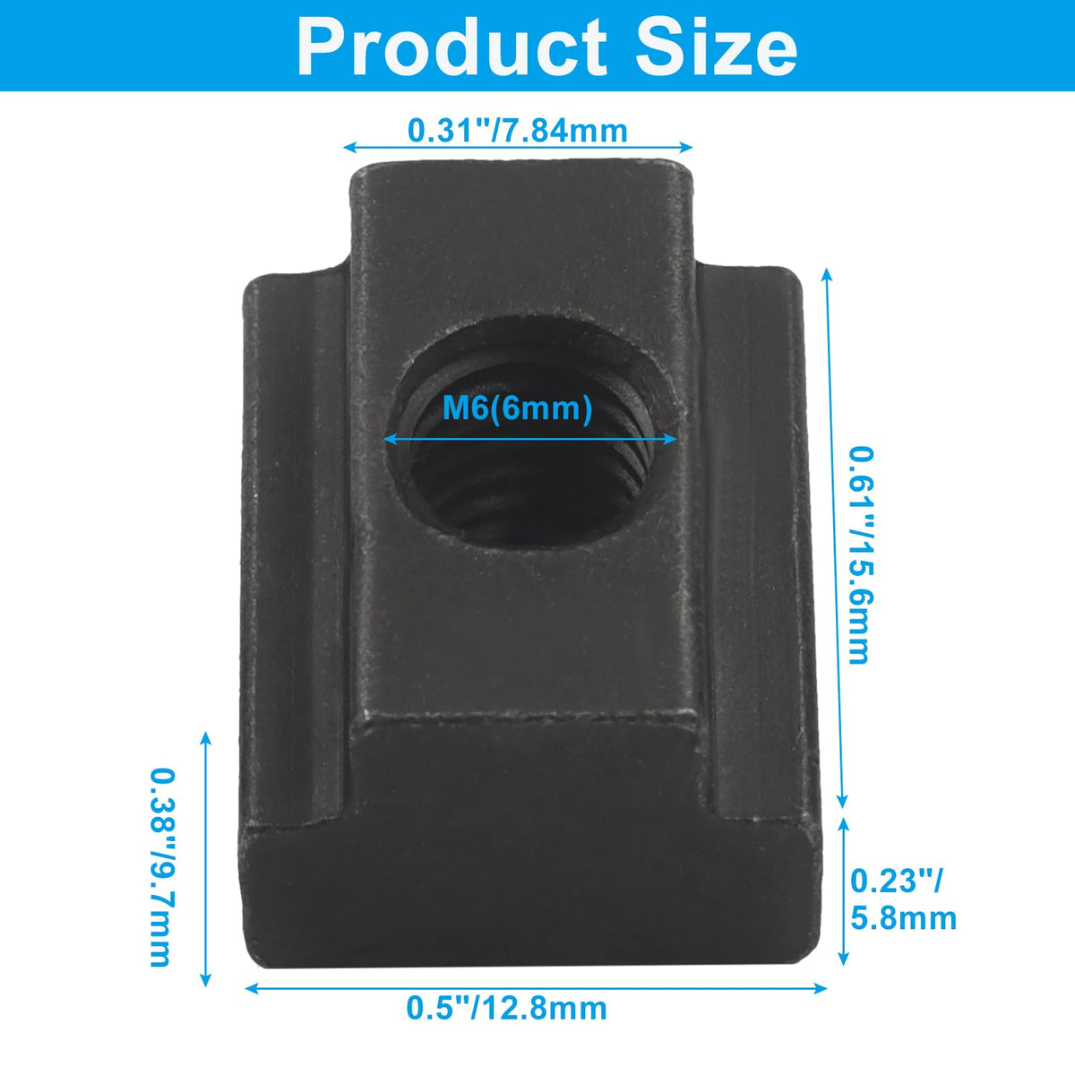 Bivethoi M6 T-Slot Nut, 12 Pack