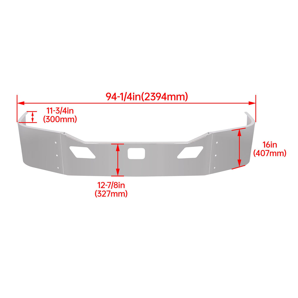 Front Bumper Assembly Compatible with 2011-2022 Kenworth T680