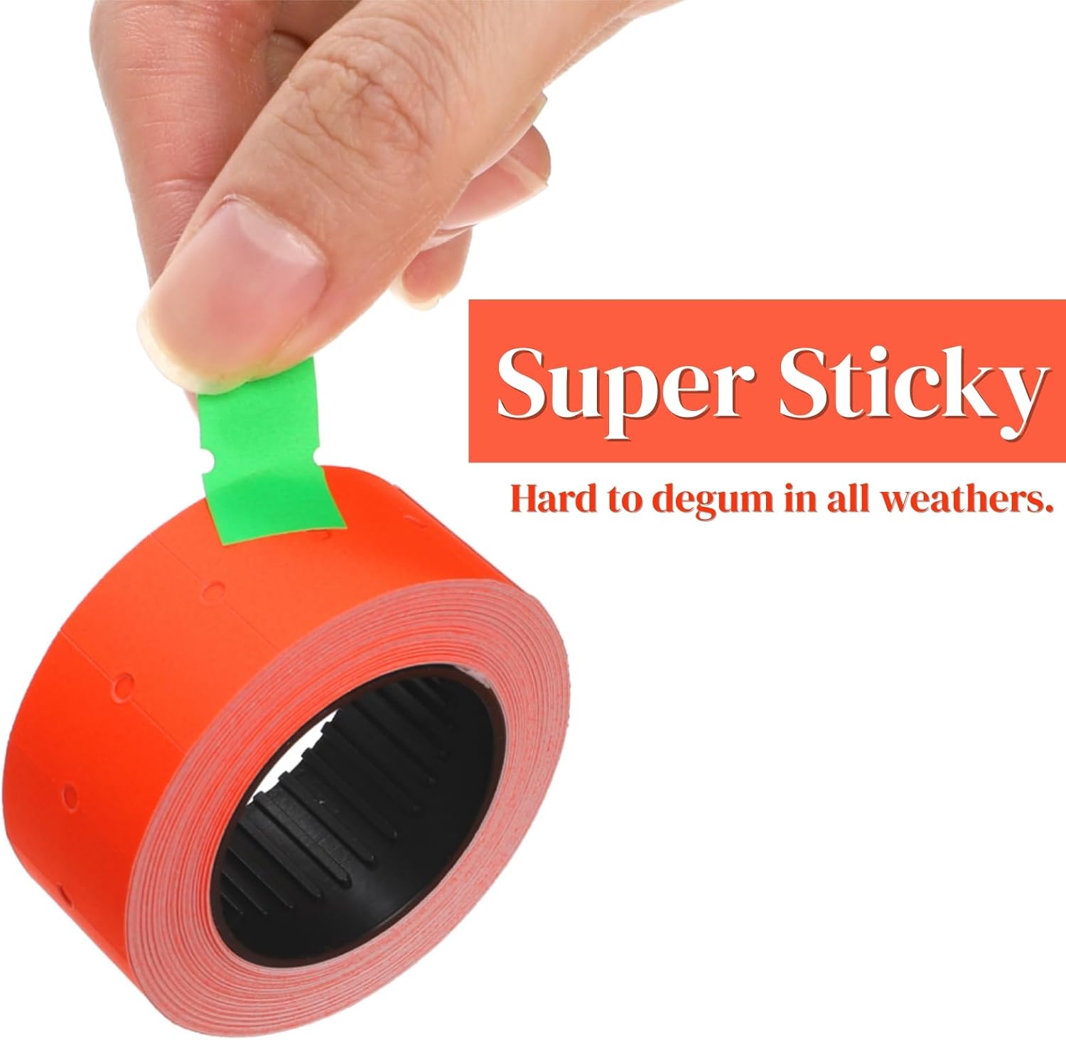 50 Rolls 25000 Price Gun Labels, Super Sticky Pricing Stickers, Colorful Expiration Date Marking Label for Most