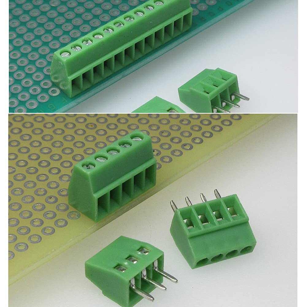 50PCS 2.54mm 0.1" Pitch PCB Mount Screw Terminal Block Connector