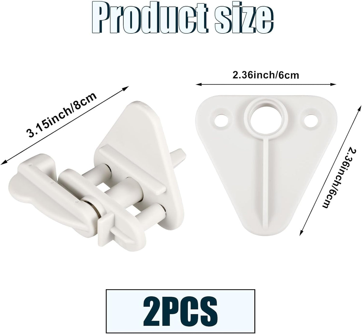 2 Sets Pontoon Gate Latch Replacement Kit, Pontoon Door Latch Fits 1-1.25inch Square Frames Boat Latch Lock Pontoon Gate Accessories Suitable for Left & Right Hinged Doors Includes Hardware