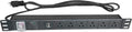 PDU 6 Outlets with 2 USB Ports, Flexible Rack Mount Power Strip for 19” Server Cabinet, with Surge Protector for