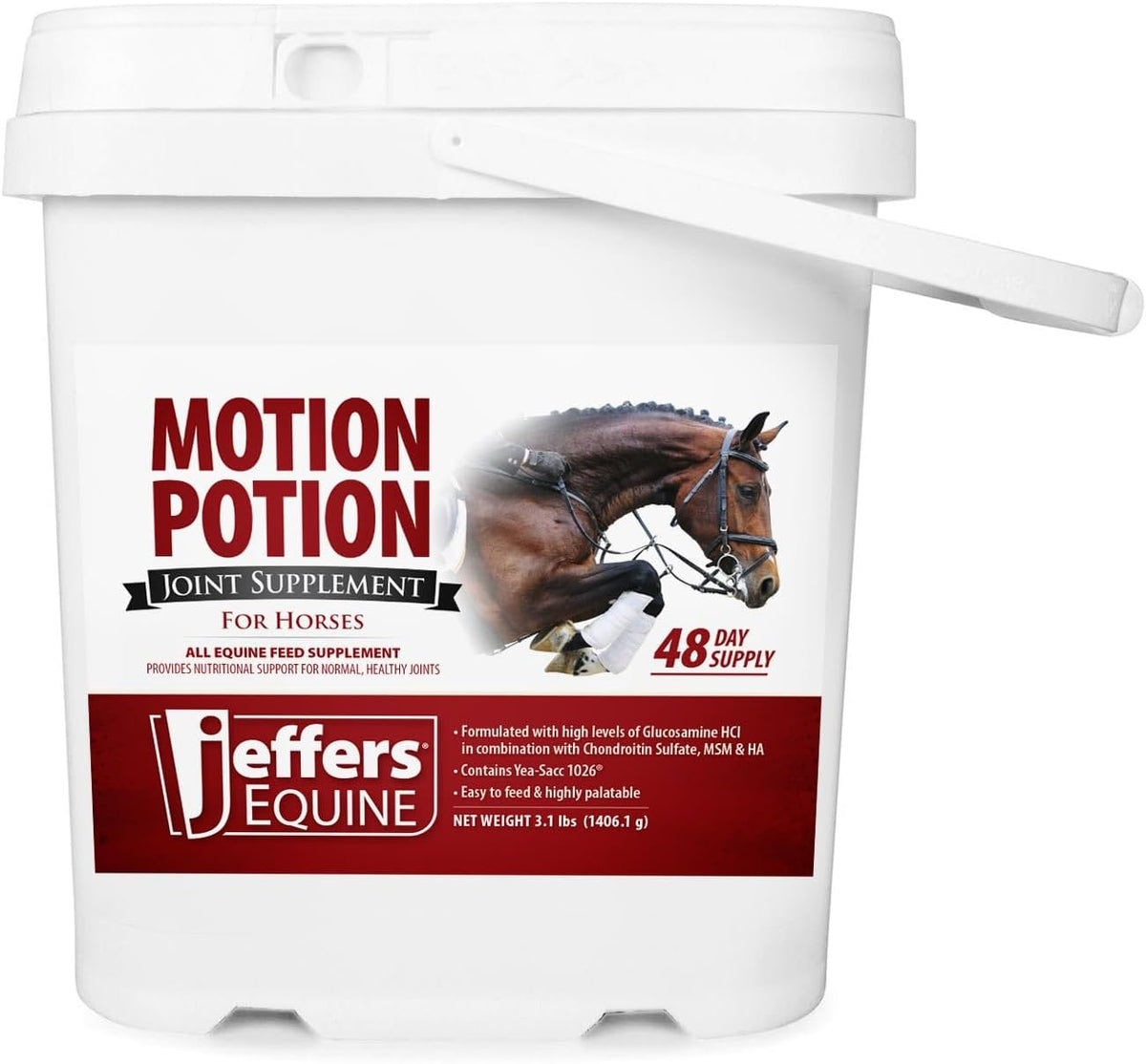 Motion Potion Horse Joint Supplement Pellets – Glucosamine HCL, MSM, Chondroitin, Hyaluronic Acid, Vitamin C & E