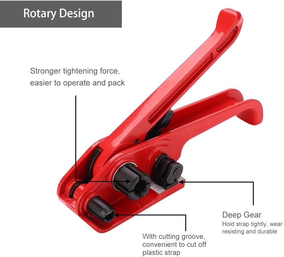 Polyester Banding Tool Kit, Poly Strapping Tensioner Cutter & Sealer Manual Packaging Strapping Packing Tool Kit for