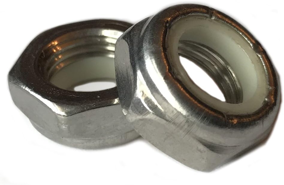 Stainless Steel Thin Jam Nylon Insert Lock Nuts 3/8-16 (pack of 25) Marine Bolt Supply