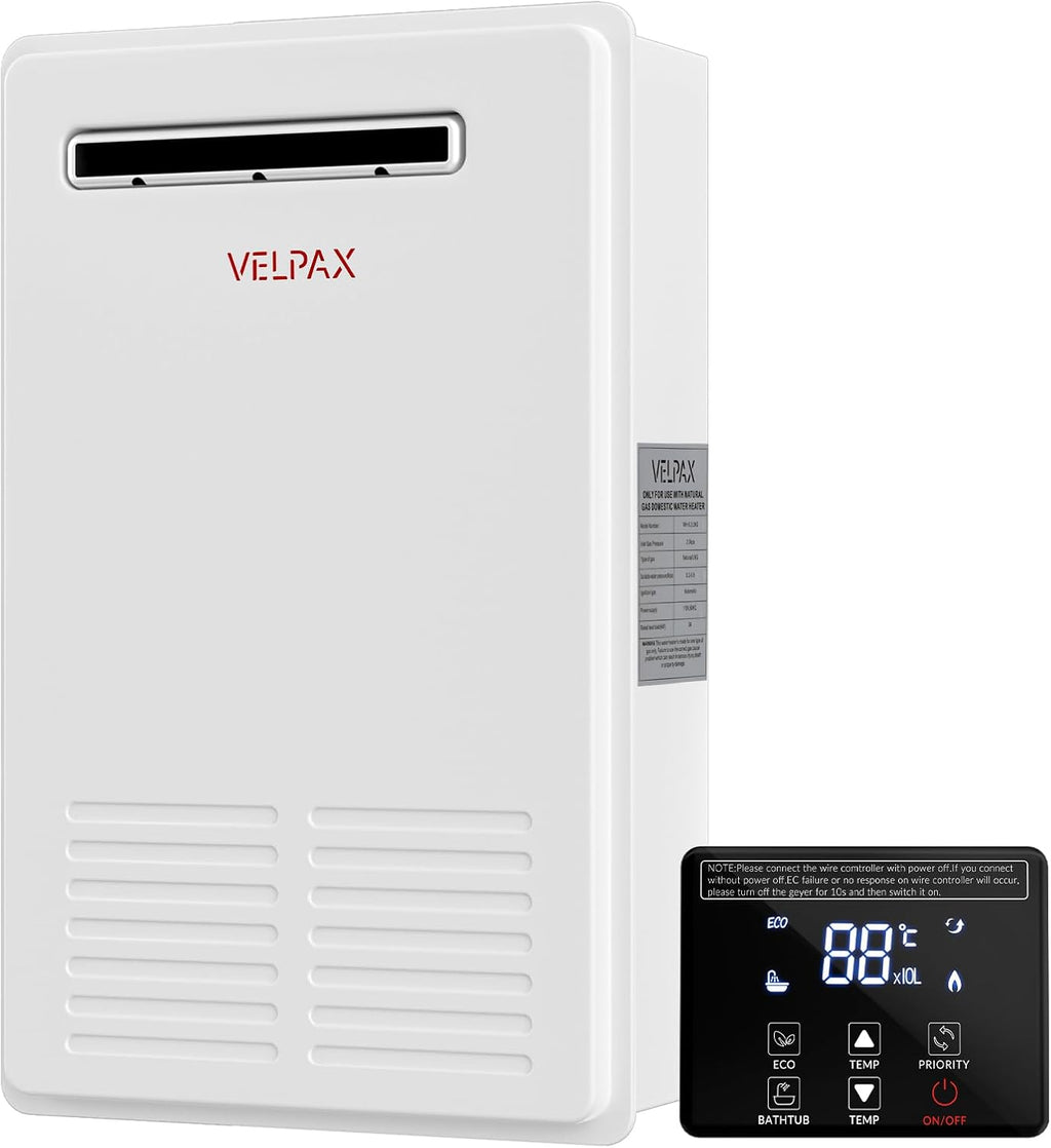 Propane Tankless Water Heater Outdoor,5.26GPM 20L Outdoor,Instant Hot Propane Gas Water Heater with Celsius Digital