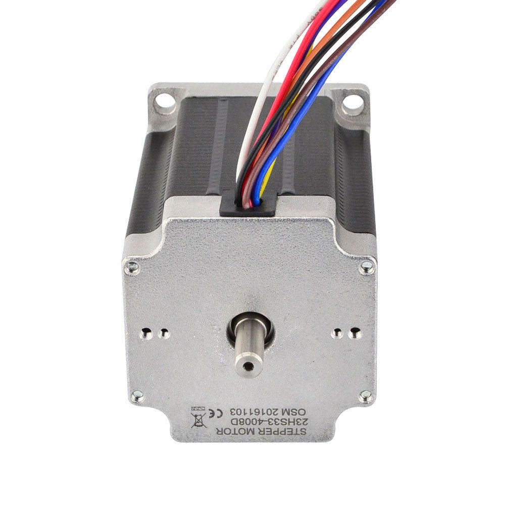 STEPPERONLINE Nema 23 Stepper Motor 2.83Nm 4A 8-Wire 6.35mm Dual Shaft CNC Mill Lathe Router
