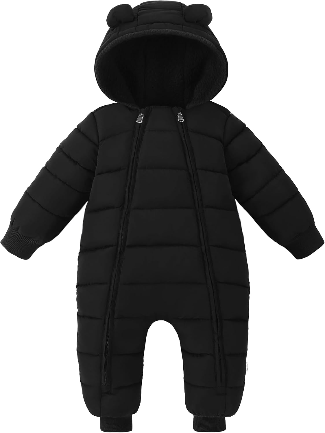 Baby Snowsuit Toddler Girl Clothes Cute Hooded Double Zipper Boys Winter Coat Unisex Romper for Infant