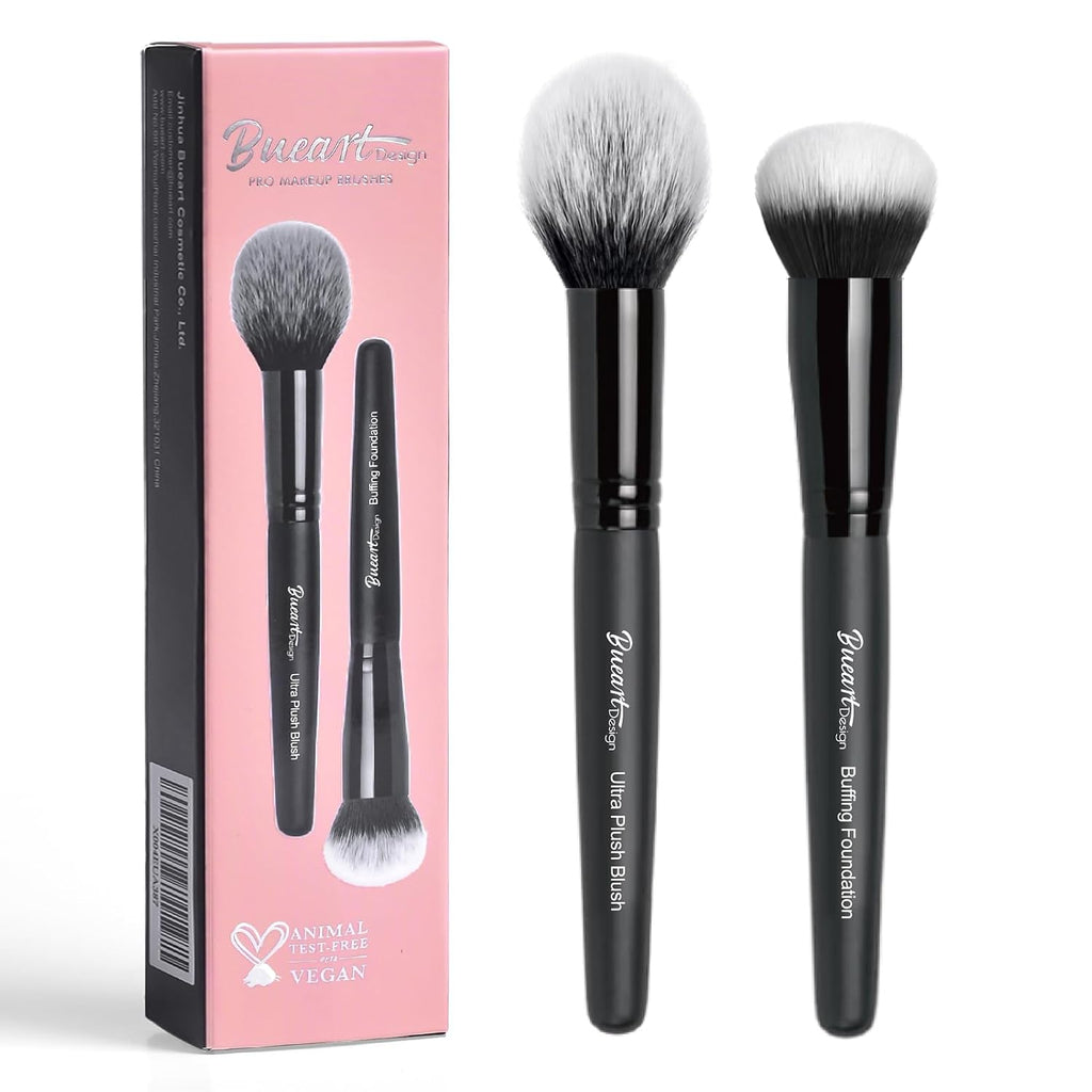 Ultra Plush Blush Makeup Brush with Domed shape for Liquid Blush&Cream&Powder,Buffing Foundation Brush with Tapered