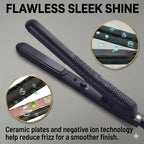 Ceramic Flat Iron & Curling Wand Set - 3 Interchangeable Barrels