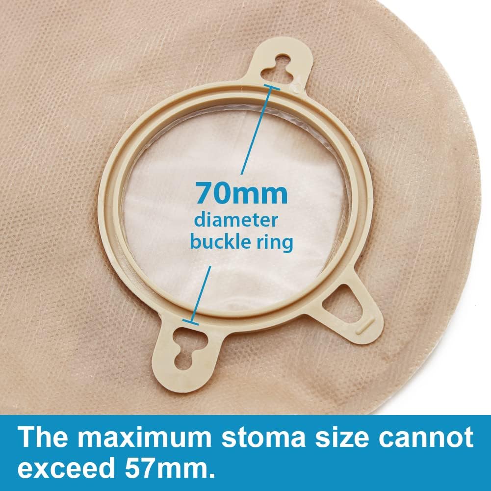Ileostomy Supplies, 10 PCS Colostomy Bags, Two-Piece Colonoscopy Bags with Hook and Loop Closure for Stoma Care (No