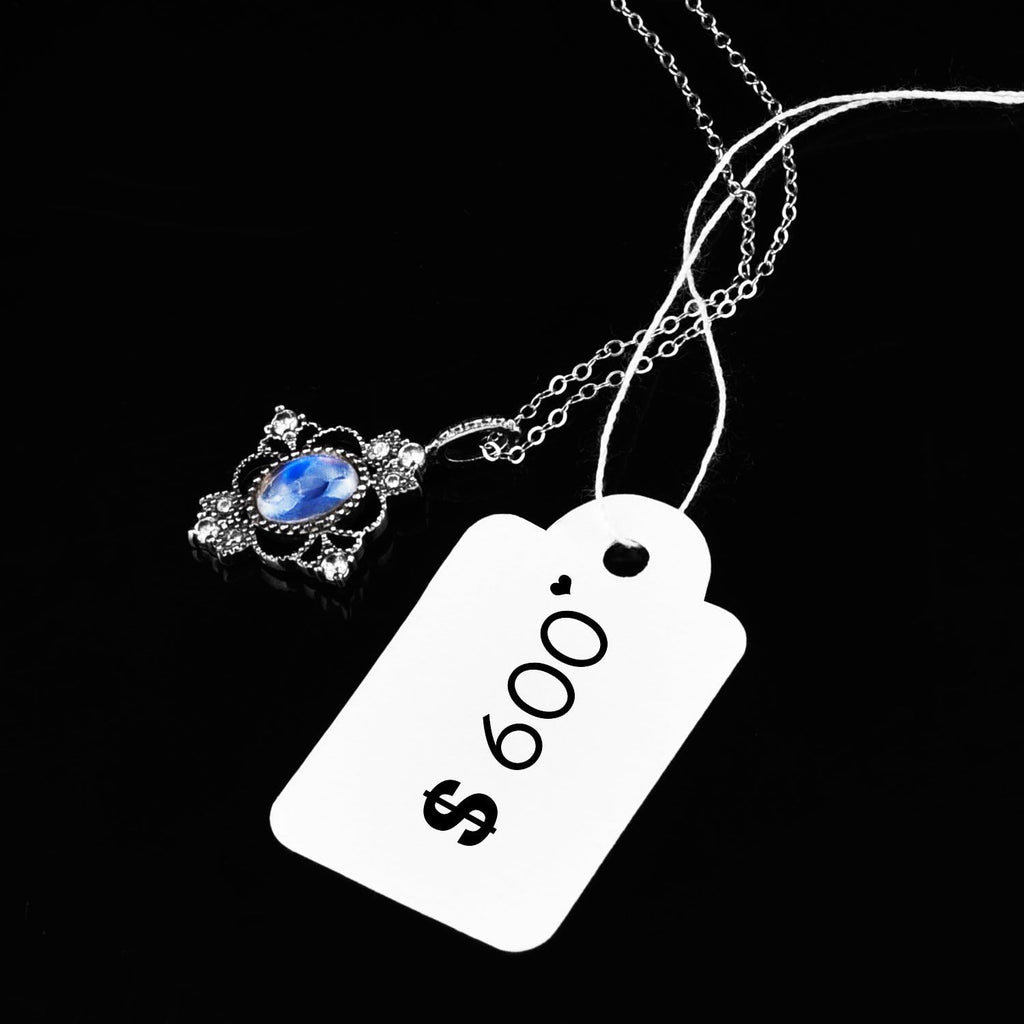 500 Pcs White Price Tags with String Attached, 1.38" x 0.87"