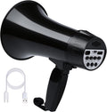 20 Watt Rechargeable Megaphone Bullhorn with Siren and 240s Recording, BT and USB Input, Megahone Speaker with Power