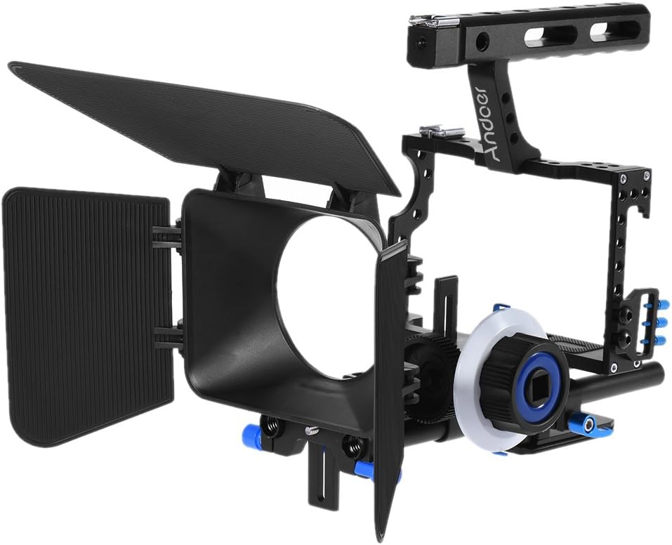 Camera Cage Kit C500 Aluminum Alloy Camera Camcorder Video Cage Rig Kit Film Making System with 15mm Rod Matte Box