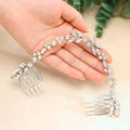 Wedding Crystal Hair Combs Bridal Headpieces Wedding Hair Accessories for Brides (Silver)
