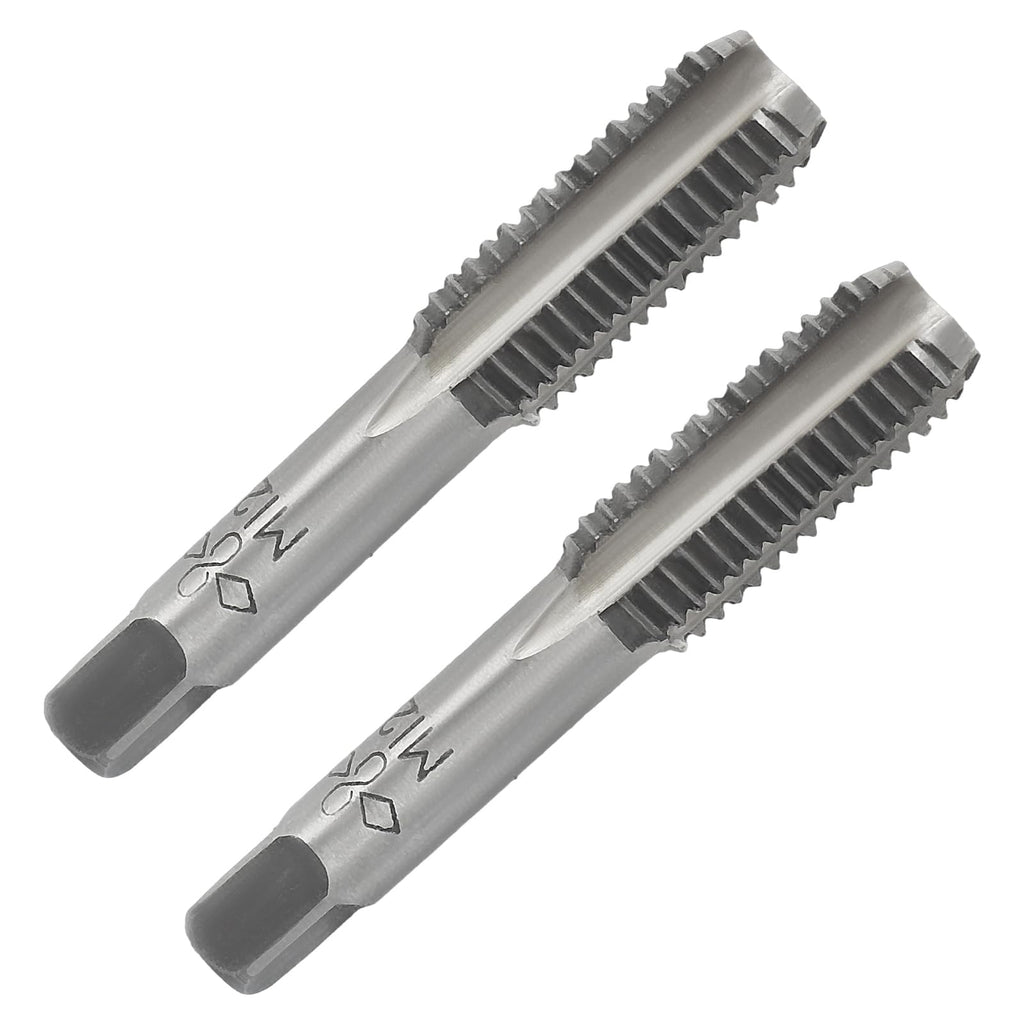 PCASVV 2Pcs HSS M12 x 1.75 Tap & Thread Chaser, Metric Right Hand