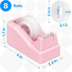 Lightweight Desktop Tape Dispenser, Pink, 1 Pack