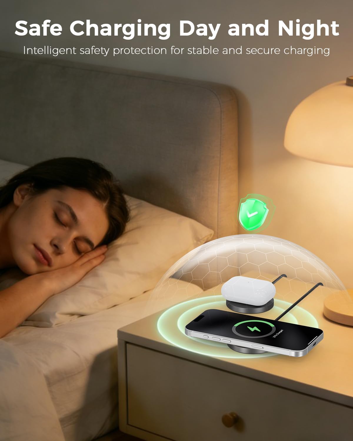 25W Magnetic Wireless Charger, Qi2.2 Fast Wireless Charging Pads with Kickstand,MagSafe Charger for iPhone