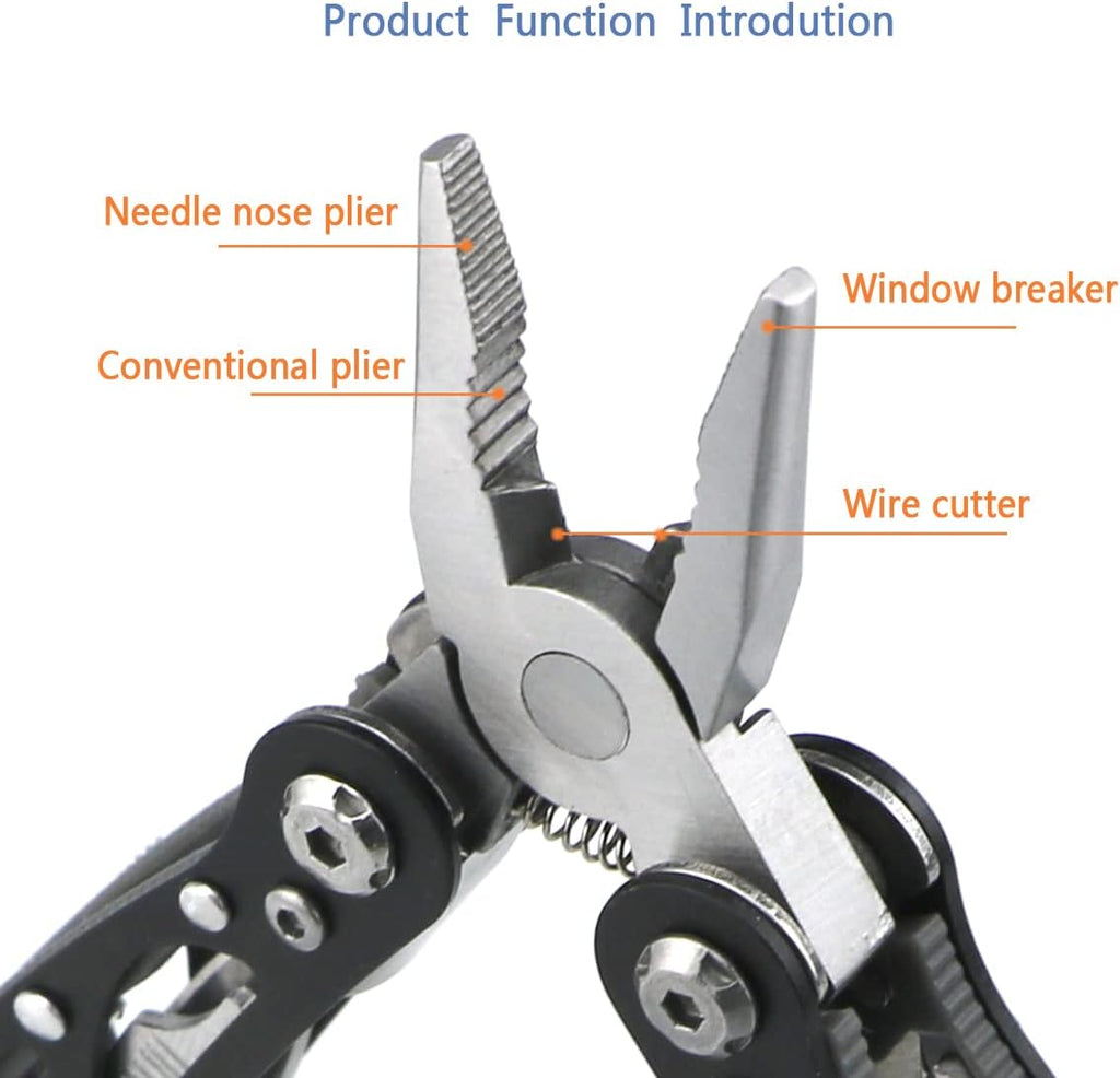 Small Multitool Pliers,Outdoor Pocket Black Multitools Mini Pliers | Best Gifts for Mens, Boys, Birthdays, Christmas