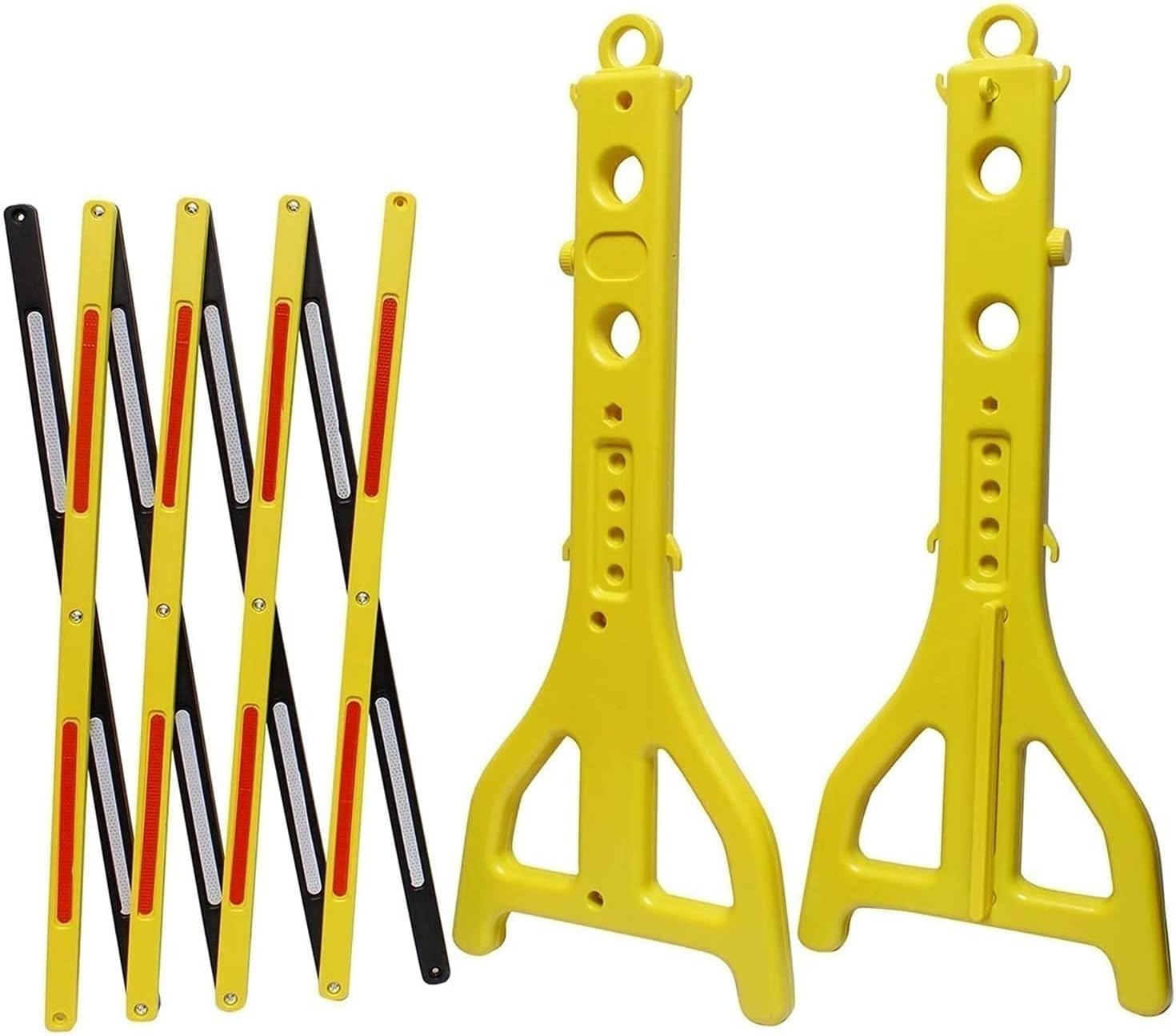 Expandable Mobile Barricade Expandable Plastic Safety Barrier | Foldable Traffic Fence Flexible Crowd Control