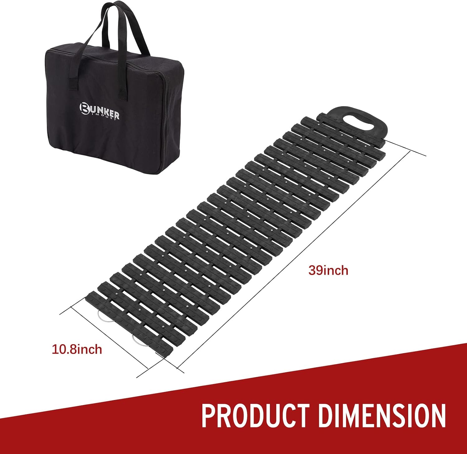Tire Traction Mats Portable Recovery Tracks for Off Road 4X4 Snow, Ice, Sand,Emergency Devices with Bag Gloves for